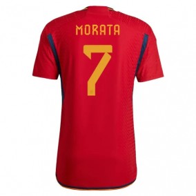 Spanien Alvaro Morata 7 2023/2024 Hemma Fotbollströjor Kortärmad